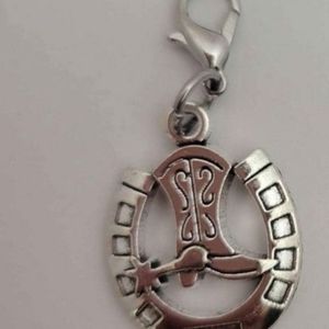 Clip On horse shoe boots cowgirl charms planner charms clip on